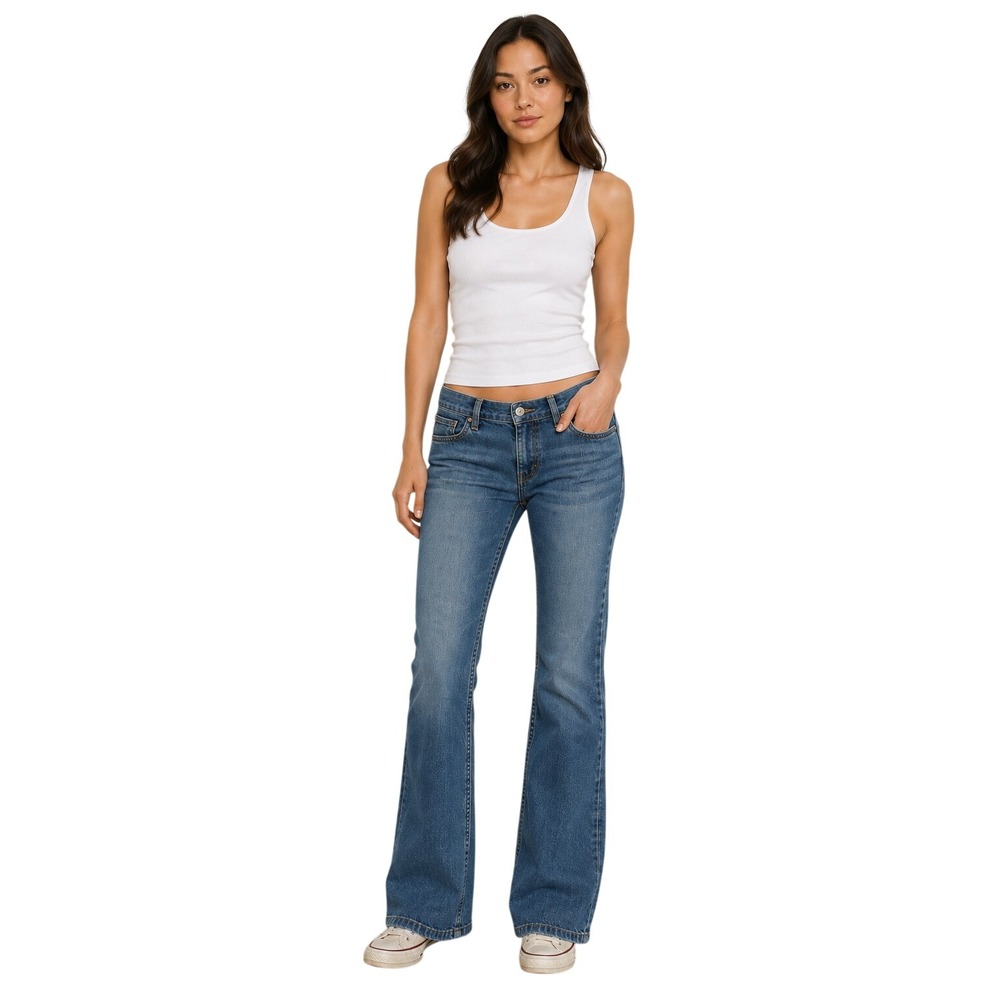 Gap Long and Lean Jeans Size 4 Made USA Y2K Bootcut Flare 100% Cotton